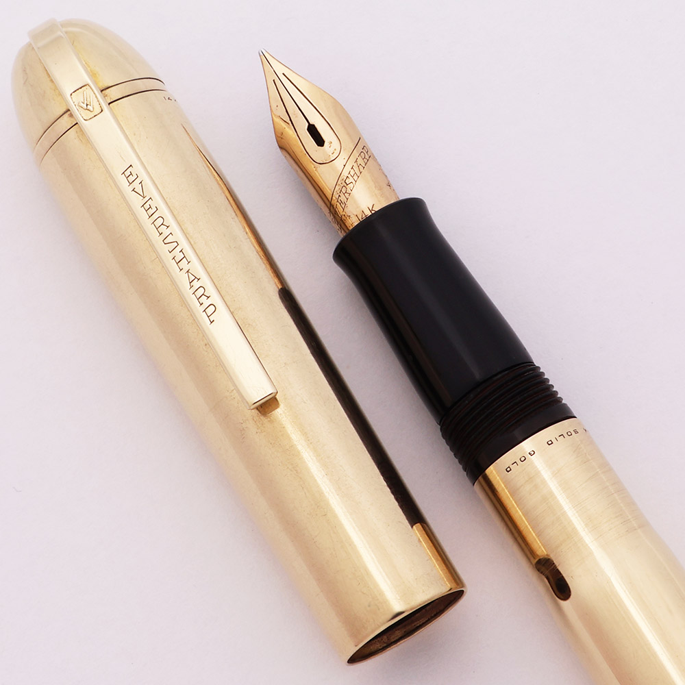 Eversharp Skyline Fountain Pen - Solid Gold Barrel & Cap, 14k